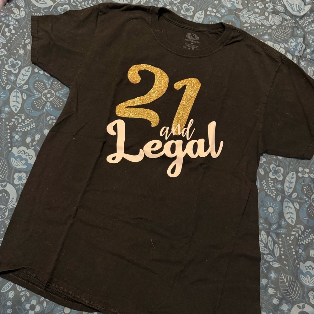 Black "21 and Legal" Graphic Tee